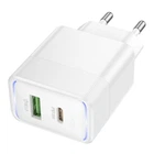 Мережевий зарядний пристрій Hoco CS112A 1 USB/1USB-C QC/PD 30W БІЛій