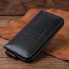 Кожаный женский кошелек на молнии GRANDE PELLE 11562 Черный