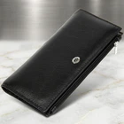 Практичный женский кожаный кошелек ST Leather 19378 Черный