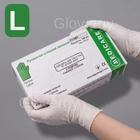 Перчатки латексные с пудрой Medicare L белого цвета, 100 шт.