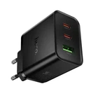 Зарядне HOCO GaN N75 2xType-C 1xUSB PD65W чорне