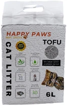 Наповнювач для котячого туалету Happy Paws Тофу з ароматом Активованого вугілля 2.6 кг / 6 л (6977875410316)