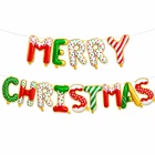 Шарики MERRY CHRISTMAS Фольгированные Надувные Рождество Разноцветный микс
