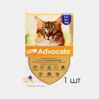 Краплі Elanco Advocate Адвокат, від бліх, кліщів та гельмінтів, для котів, вагою від 4 до 8 кг, 1 піпетка