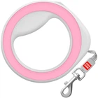 Поводок для собак WAUDOG R-leash светоотражающая лента XS-M до 40 кг 2.9 м розовый (81277)