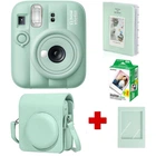 Набір камера Fujifilm Instax Mini 13 Lagoon Green, Фотопапір 20шт, Чохол, Фотоальбом 64 фото Зелений + в подарунок фоторамка (Подарункове пакування)