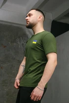 Чоловіча футболка з прапором на грудях Intruder хакі трикотажна бавовняна патріотична повсякденна стильна класична для чоловіків/XXL