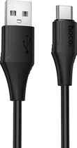 Кабель Hoco X124 Bien silicone charging data cable Type-C Black (6942007664424)
