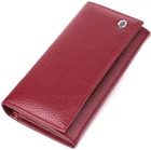 Женский кожаный кошелек ST Leather бордовый большой 3 отделения с монетницей для карт 55568
