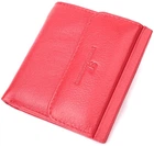 Женский кошелек ST Leather из натуральной кожи красный с внешней монетницей для карт 55650