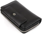 Кошелек портмоне женский ST Leather из натуральной кожи вертикальный для карт с монетницей Черный 55695