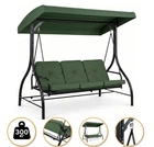 Садова гойдалка з товстим матрацом LEOBRO Luxury Pro Green (LB-1047)