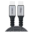Дата кабель USB-C to USB-C 1.2m USB4.0 Gen3 240W (8K HDR) Choetech (XCC-1040-GY)