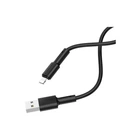 Дата кабель USB 2.0 AM to Lightning 1.0m 2.4 A silicone black BOROFONE (6931474710352)