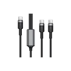 Дата кабель USB-C to 2xUSB-C 1.2m 100W nylon black Acefast (6974316285120)