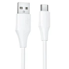 Кабель HOCO X124 Bien USB-A на Type-C 1 м 3 А силіконовий для зарядки і передачі даних білий