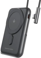 Батарея універсальна Choetech B735 10000mAh 20W PD MagSafe Wireless з вбудованим USB-C кабелем Black (B735-CCBK)