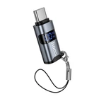 Перехідник HOCO UA36B C male to USB female OTG transparent adapter Black (6942007672573)