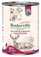 Вологий корм для собак Baskerville Sensitive Wild Mit Blaubeeren und Spirulina Оленина з чорницею і спіруліною