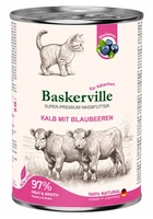 Вологий корм Baskerville Super Premium Kalb Mit Brlaubeeren Телятина з чорницею 400 г