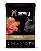 Влажный корм Savory Sterilised Индейка с морковью в желе 85 г