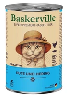 Влажный корм Baskerville Индейка и рыба 400 г