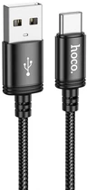 USB Кабель Hoco X89 Wind USB-A to Type-C 3A 1m Black