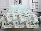 Плед Tag Tekstil велсофт (мікрофібра) 200х220 см Бежевий Листівка PledVL-158e