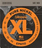 Струни для електрогітари D'Addario EPN110 Pure Nickel Regular Light 10/45