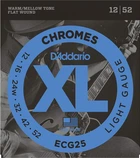 Струны для электрогитары D'Addario ECG25 Chromes Flat Wound Light 12/52