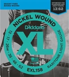 Струни для електрогітари D'Addario EXL158 Nickel Wound Baritone Light 13/62