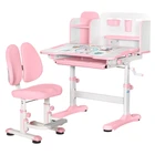 Комплект мебели Mealux BD-28 Panda Стол + стульчик + полка Pink (BD-28 PN)