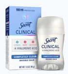 Дезодорант антиперспирант Secret Clinical Strength Invisible Solid Completely Clean женский сухой 45 г