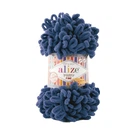 Пряжа петельна Alize Puffy Fine для в'язання руками роял синій №900 (18980900)