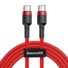 Кабель Baseus Cafule Type-C to Type-C 60W PD 2.0 (480 Мбит/с) 1m Красный (CATKLF-G09)