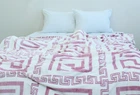 Плед Tag Tekstil велсофт (мікрофібра) 160х220 см Біло-рожевий Класика PledVL-037