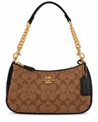Сумка Coach Teri Shoulder Bag In Signature Canvas khaki/black