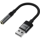 Перехідник USB AM to 3.5mm F 0.15m black Acefast (6974316285298)