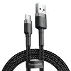 USB Data-Кабель Baseus Cafule Cable USB to Type-C 3A 2m, Gray-Black