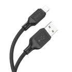 Кабель HOCO X90 Cool silicone charging data cable for Lightning/2,4A/1m. Black