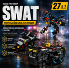 Конструктор SWAT 27 в 1, поліцейська техніка, робот, літак та бронемашина