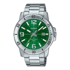 Чоловічий годинник Casio MTP-VD01D-3B зелений циферблат