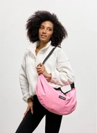 Жіноча сумка хобо Sambag HOBO Bag-glove рожева міська містка з утепленими кишенями 62265