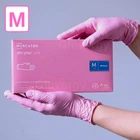 Перчатки нитриловые, Nitrylex Pink, розового цвета, размер M, 100 шт.