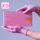 Перчатки нитриловые, Nitrylex Pink, розового цвета, размер XS, 100 шт.