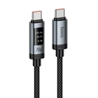 Кабель Hoco U148 Type-C to Type-C PD 240W з дисплеєм black
