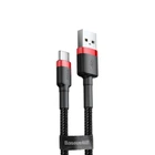 Кабель Baseus Cafule Type-C 3A (1m) red/black CATKLF-B91