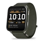 Спортивний годинник Garmin Venu X1 зелені з титановим корпусом та нейлоновим хакі ремінцем ComfortFit 010-02980-03