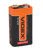 Батарейка солевая Крона VIDEX 6F22 9V Черный с оранжевым