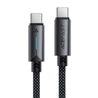 Кабель ACEFAST C19-03 Type-C to Type-C 60W 1.2m Nylon Braid Aluminum Alloy connectors Black (6974316284475)